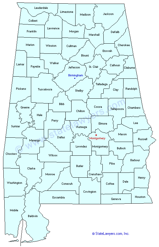 alabama map of counties. Alabama County Map